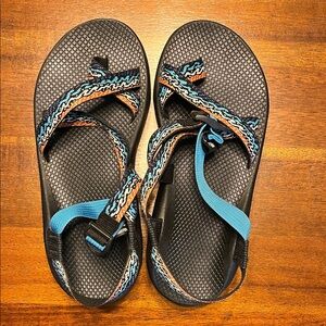 Men’s Chaco Black and Blue Sandals